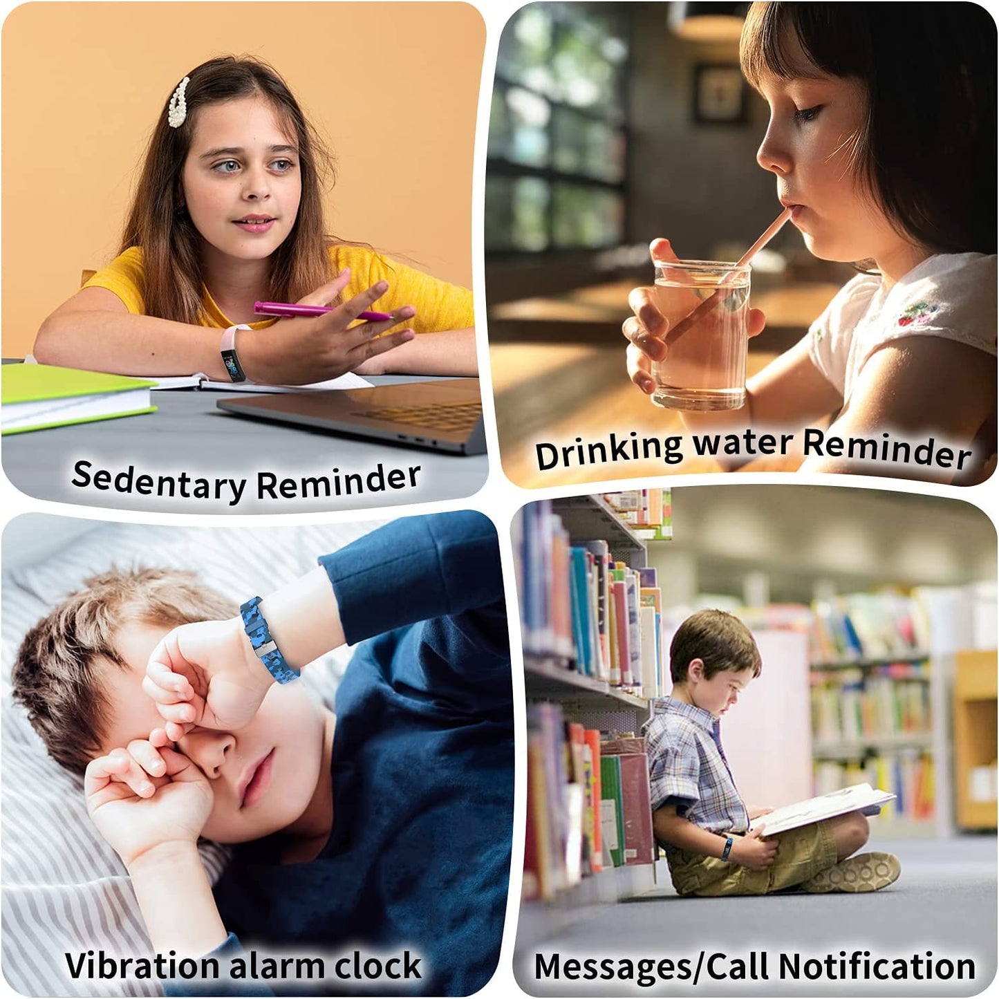 Children's Fitness Tracker Watch, Activity Monitor with Pedometer, Stopwatch, IP68 Waterproof Rating, 11 Sport Modes Smart Watch for Ages 6-16