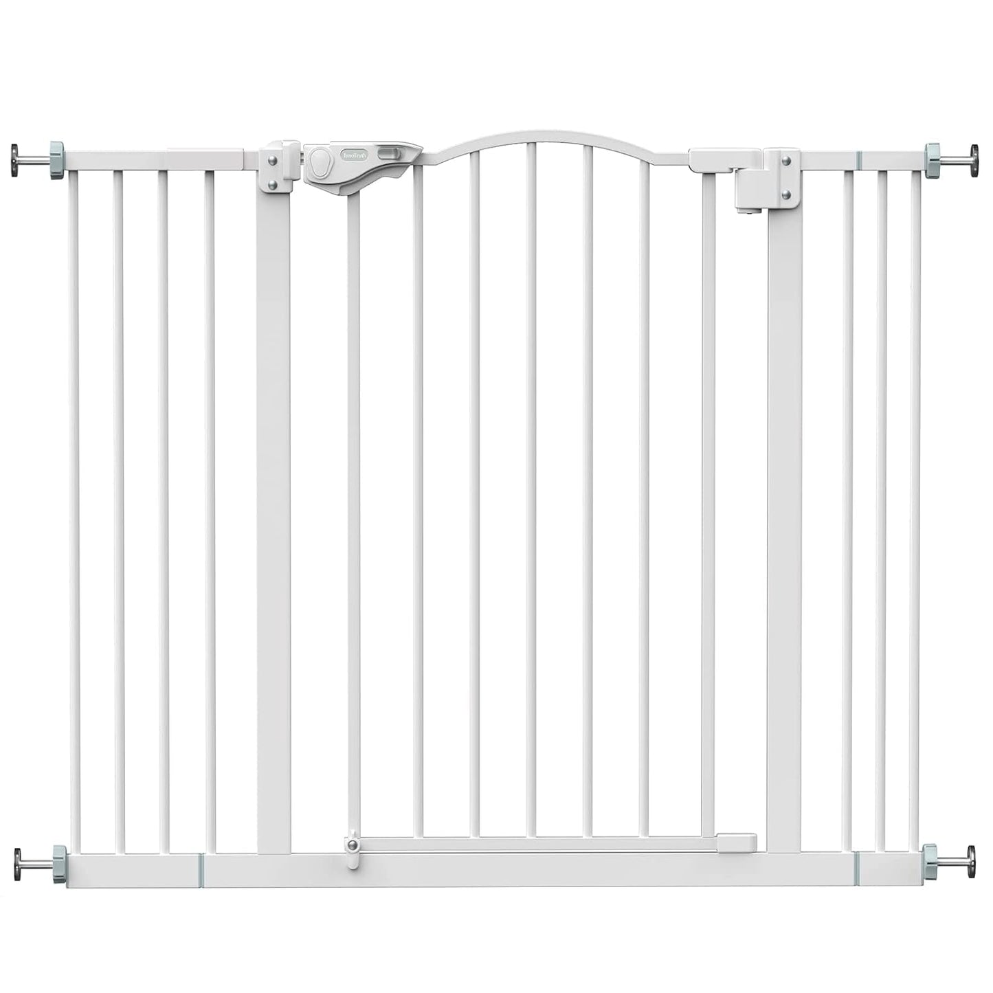 Baby Gate for Stairs and Doorways, 29 - 39.6" W X 30" H Wide Pressure Mounted Gate, Auto - Close Dual Lock Safety Gate, Metal Pet Gate for Dogs, Easy Walk - Through Design for Home,White - myshop
