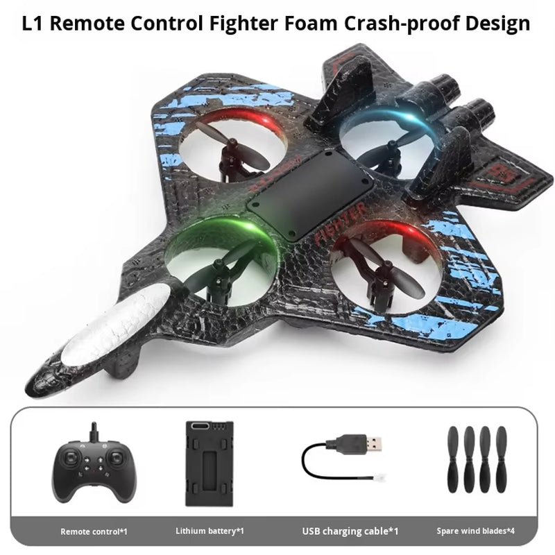 Hot Selling L1 Remote Control Foam Fighter Drone One - Key Flip Stunt Surround Model Prime for RC Airplanes Dropshipping - myshop