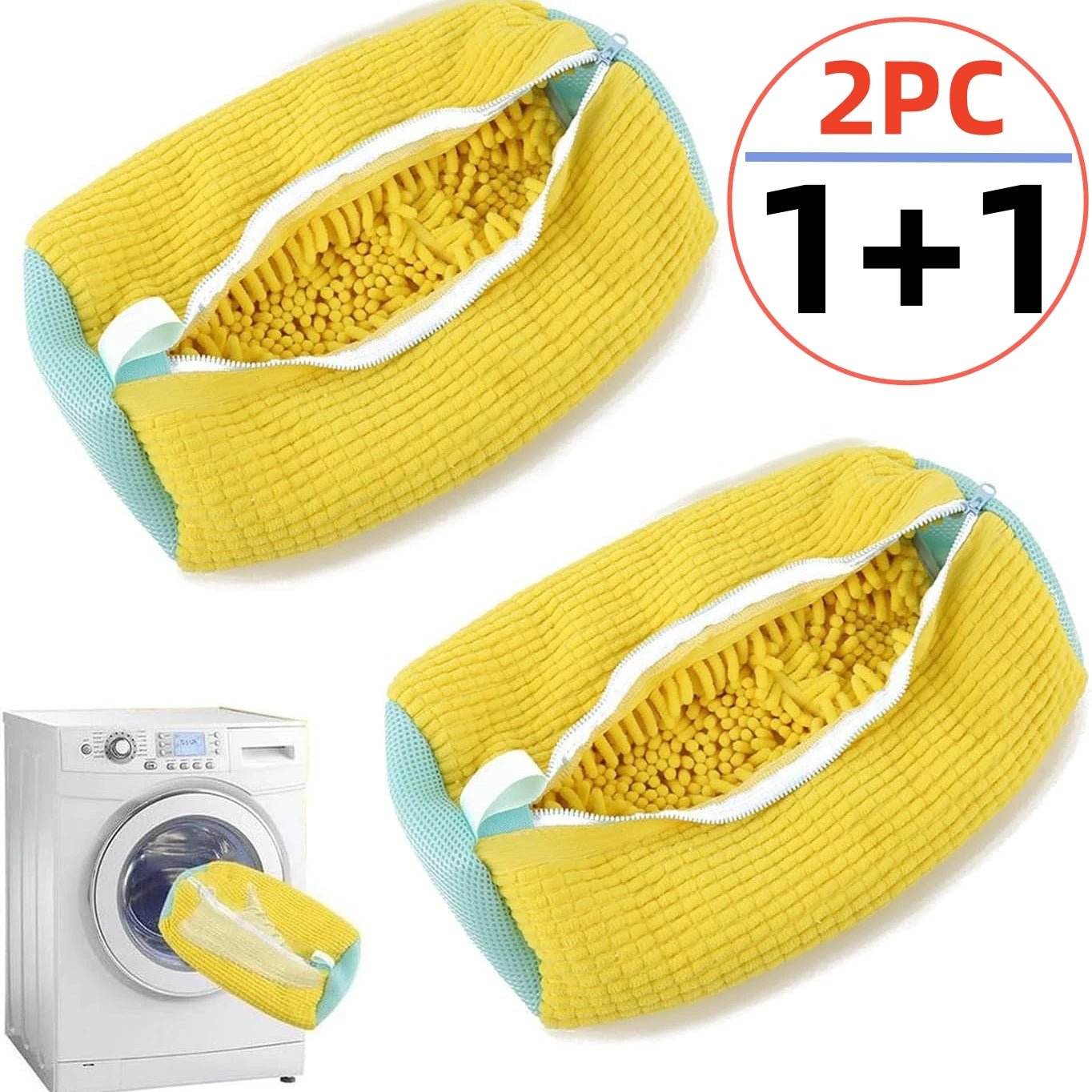 1/2PCS Washing Shoes Bag Cotton Laundry Fluffy Fibers Easily Remove Dirt Washing Bags Anti - Deformation Shoes Clothes Organizer - myshop