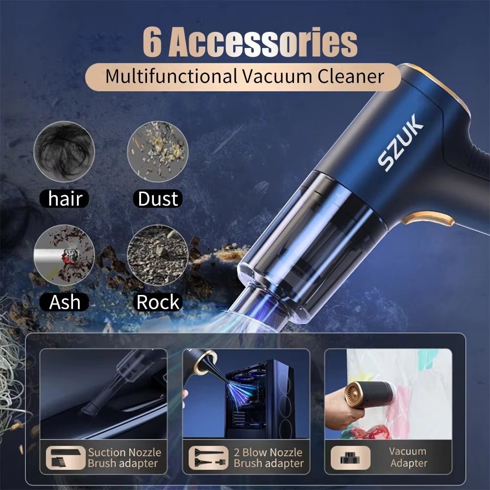 18000PA Car Vacuum Cleaner Mini Portable Duster Handheld Cleaning Machine Home Appliance Powerful Wireless Vacuum Cleaner - myshop
