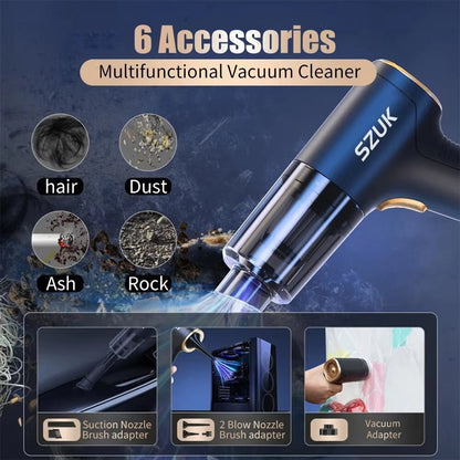 18000PA Car Vacuum Cleaner Mini Portable Duster Handheld Cleaning Machine Home Appliance Powerful Wireless Vacuum Cleaner - myshop