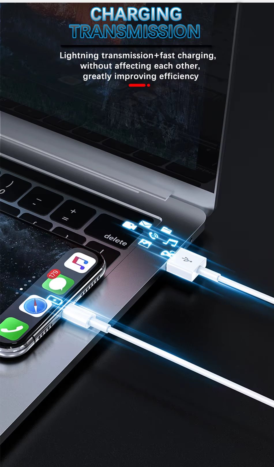 1M/3FT USB to L Charging Cable for Iphone Ipad - 3 Pack - myshop