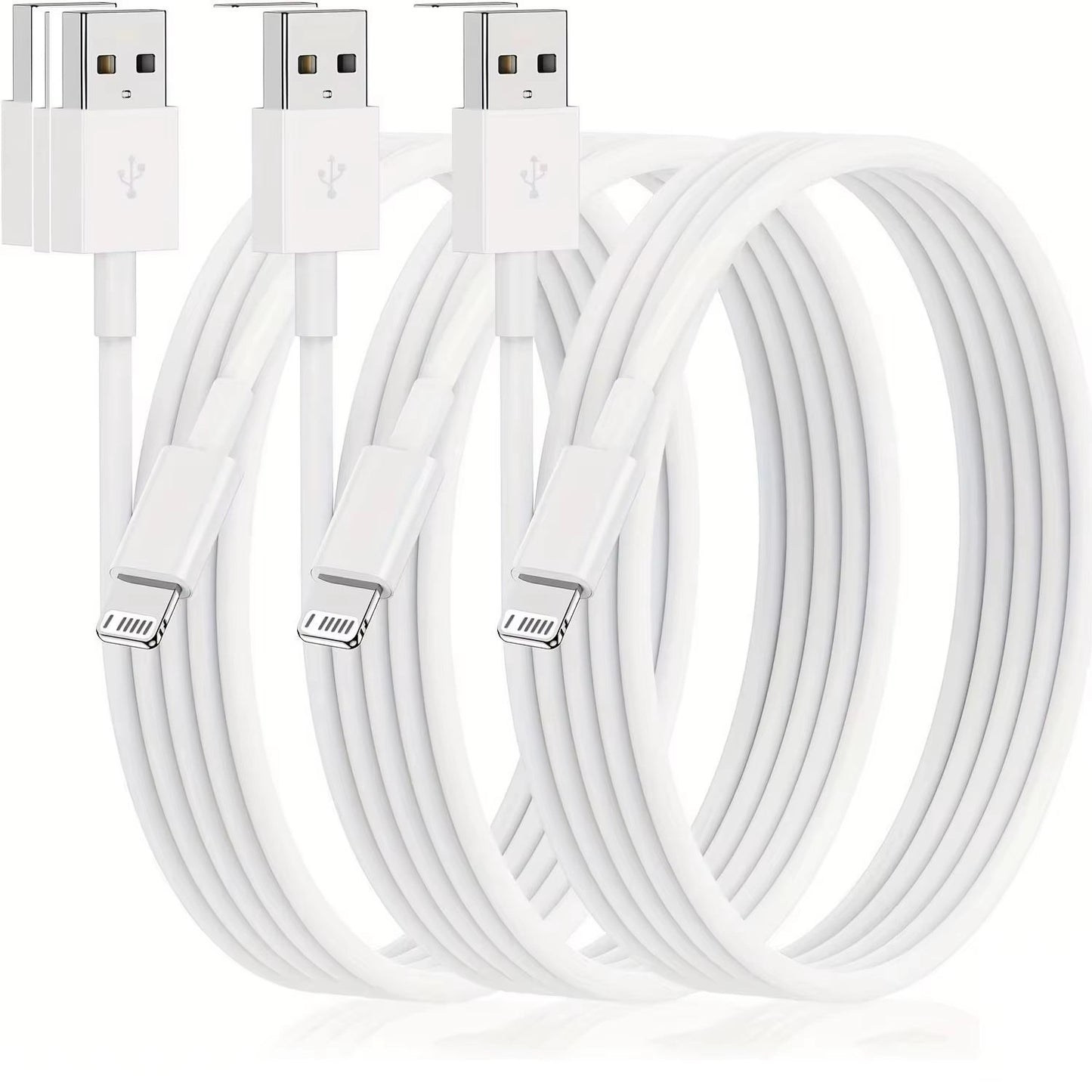 1M/3FT USB to L Charging Cable for Iphone Ipad - 3 Pack - myshop