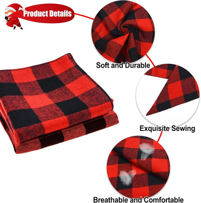 2 Pack Dog Bandanas Christmas Classic Buffalo Red Plaid Pet Scarf Triangle Bibs Kerchief Pet Costume Outfit Accessories for Small Large and Large Dogs Pets (Red + Red Plaid, Small) - myshop