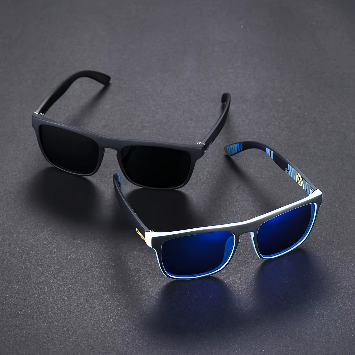 2Pcs Square Polarized Sunglasses anti Glare Sun Shades for Summer Party Vacation Travel Driving Fishing - myshop