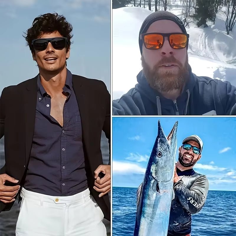 2Pcs Square Polarized Sunglasses anti Glare Sun Shades for Summer Party Vacation Travel Driving Fishing - myshop