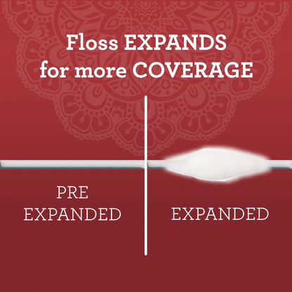 (3 Pack)  Expandable Waxed Dental Floss - Deep Gentle String Floss - Cinnamon Flavor - 55 Yards