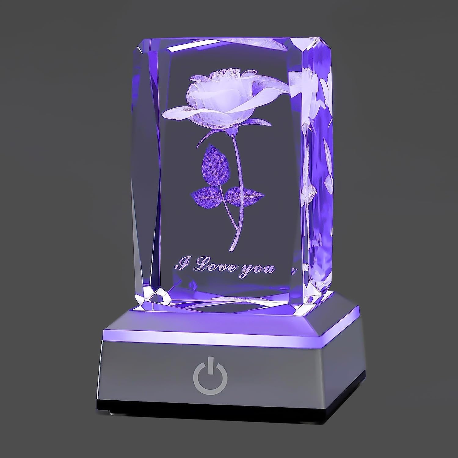 3D Rose Crystal Night Lamp with Adjustable LED Multicolor Lights for Girlfriend, Wife - Valentine'S Day, Anniversary,Birthday Presents, Christmas Gifts for Her - myshop