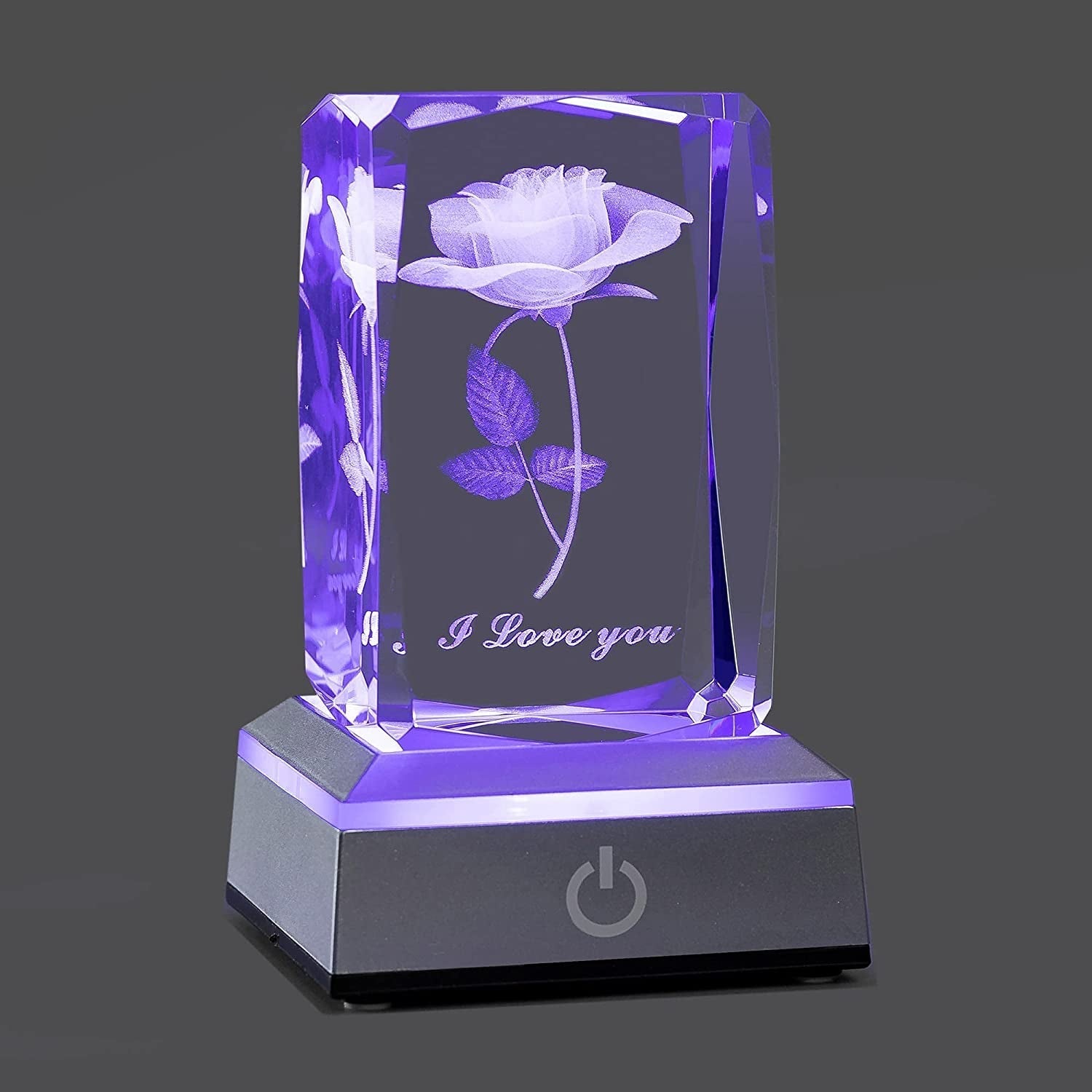 3D Rose Crystal Night Lamp with Adjustable LED Multicolor Lights for Girlfriend, Wife - Valentine'S Day, Anniversary,Birthday Presents, Christmas Gifts for Her - myshop