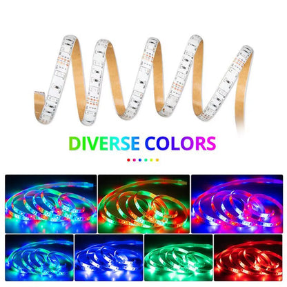 3M USB RGB LED Strip Light 5V SMD 2835 Smart APP Control Bluetooth Flexible Ribbon LED Tape for Computer TV Backlight - myshop