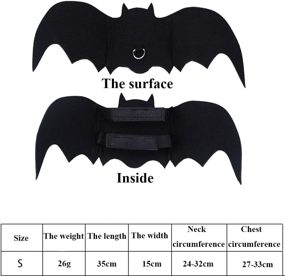 4 Pieces Halloween Pet Costume Set Bat Wings Witch Cloak Wizard Hat for Cats and Small Dogs Cute Puppy Cat Dress up Accessories Cosplay Halloween Party Decorations (Halloween) - myshop