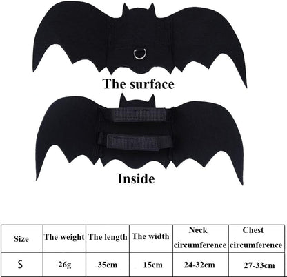 4 Pieces Halloween Pet Costume Set Bat Wings Witch Cloak Wizard Hat for Cats and Small Dogs Cute Puppy Cat Dress up Accessories Cosplay Halloween Party Decorations (Halloween) - myshop