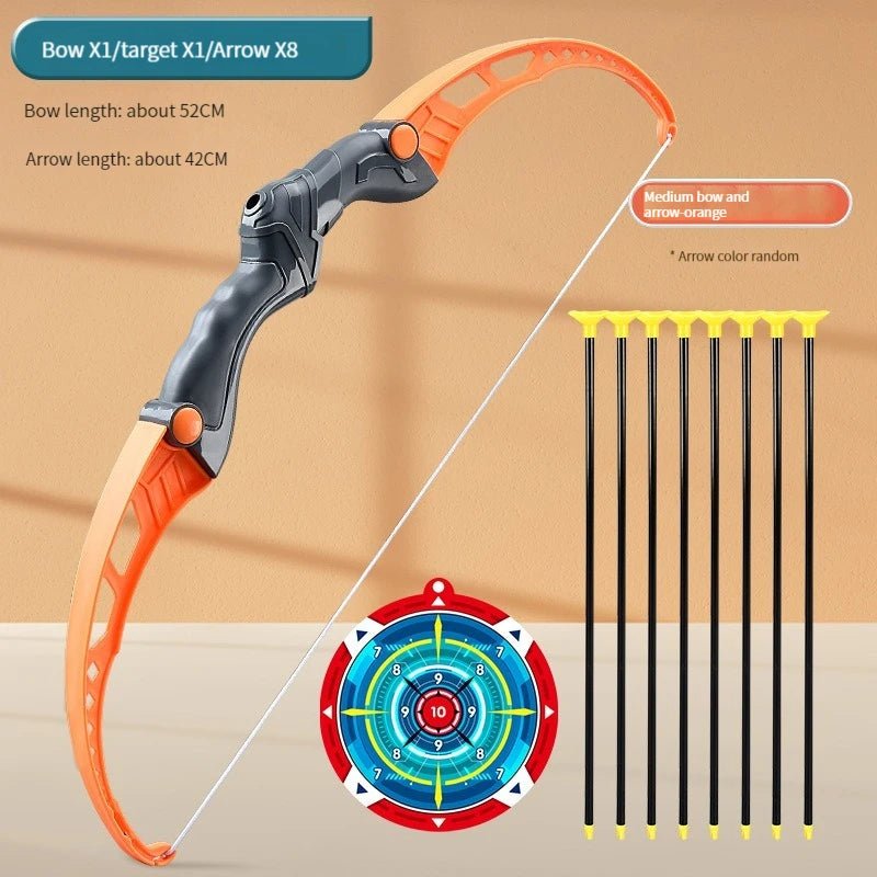 52Cm Bow and Arrow Toy Set for Children Archery Practice Recurve Outdoor Sorts Shooting Toy with Target Boys Kids Gifts - myshop