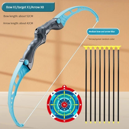52Cm Bow and Arrow Toy Set for Children Archery Practice Recurve Outdoor Sorts Shooting Toy with Target Boys Kids Gifts - myshop