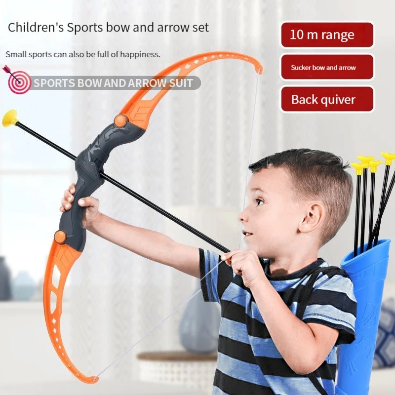 52Cm Bow and Arrow Toy Set for Children Archery Practice Recurve Outdoor Sorts Shooting Toy with Target Boys Kids Gifts - myshop