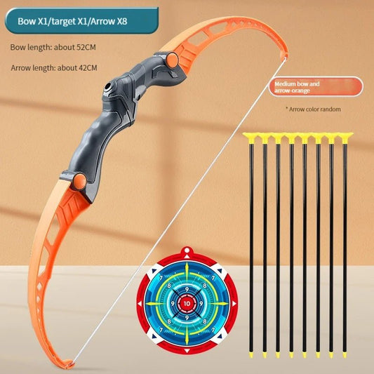 52Cm Bow and Arrow Toy Set for Children Archery Practice Recurve Outdoor Sorts Shooting Toy with Target Boys Kids Gifts - myshop