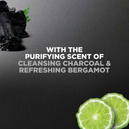(4 Pack)  Purifying Hydrating Face & Body Wash for Men Charcoal & Clay, 30 Oz