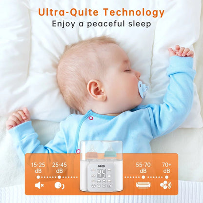 Baby Bottle Warmer, 9 - In - 1 Fast Baby Food Heater & Defrost, Double Bottle Warmer with Appointment &Timer, Bpa - Free, Accurate Temperature Control for Breastmilk & Formula, LCD Display - myshop