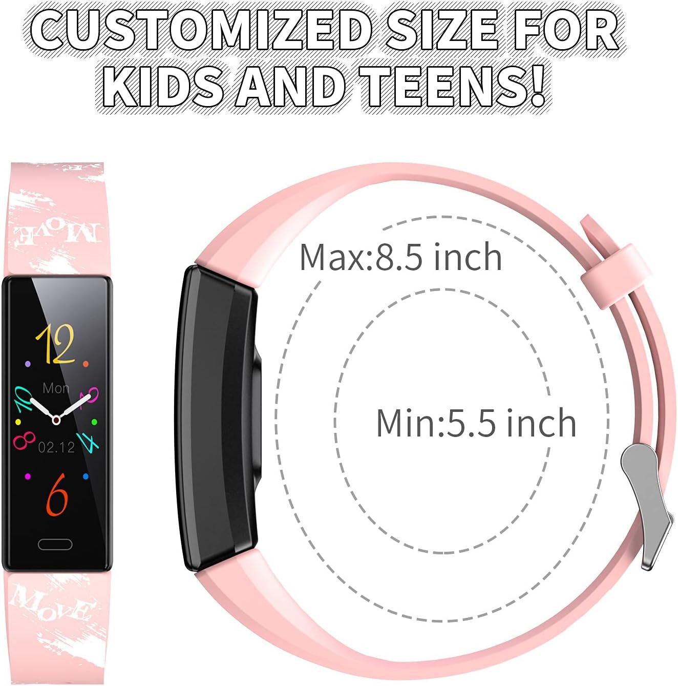 Children's Fitness Tracker Watch, Activity Monitor with Pedometer, Stopwatch, IP68 Waterproof Rating, 11 Sport Modes Smart Watch for Ages 6-16
