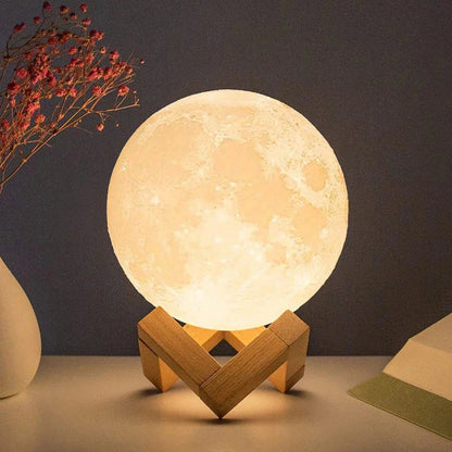 D5 Starry Moon Lamp 8Cm - LED Night Light with Stand, Perfect for Bedroom Decor and Gifts - myshop