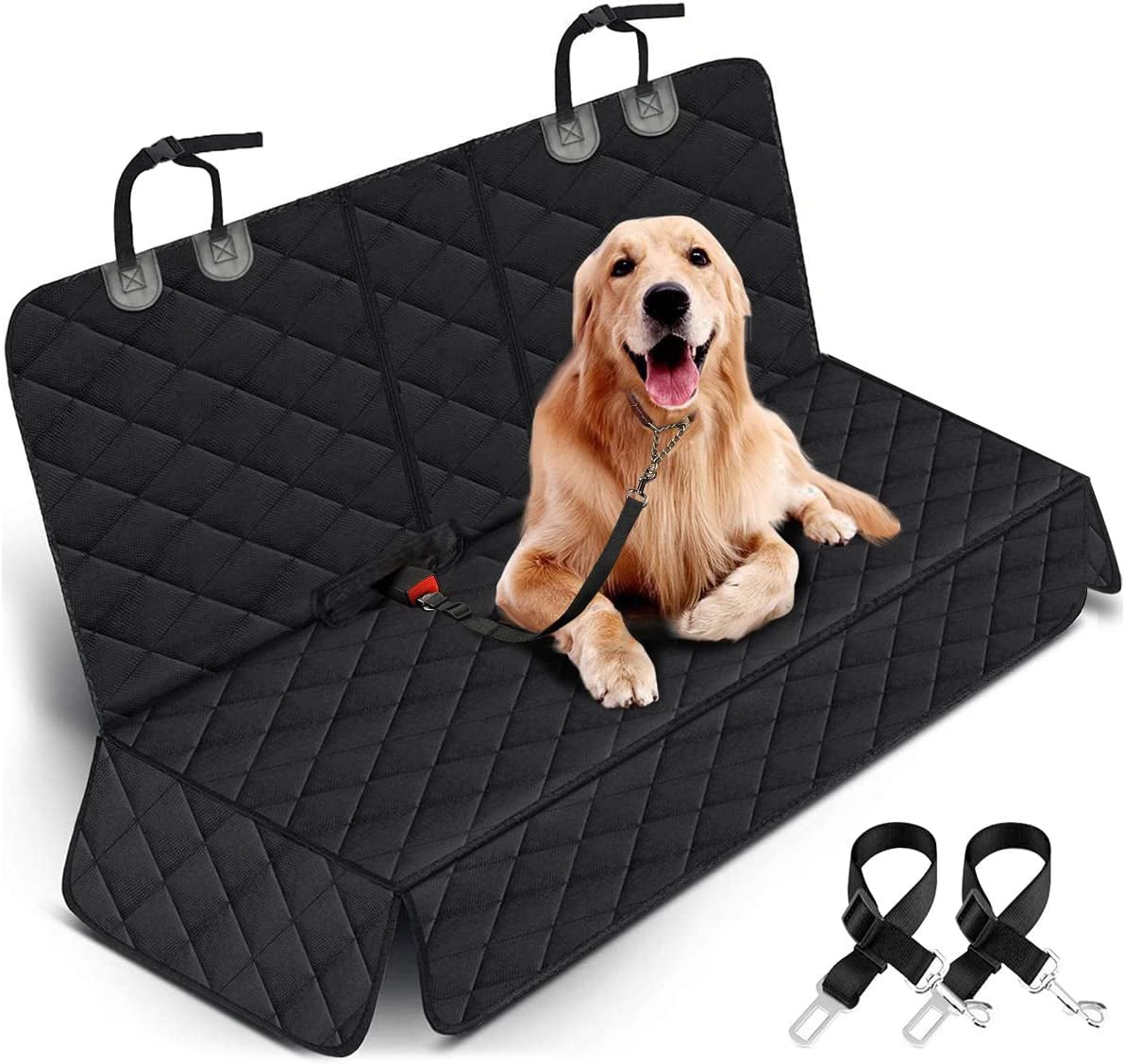 Dog Car Seat Cover, Back Seat Cover for Dogs Pet Car Seat Protector Waterproof Bench Car Seat Cover, Non - Slip Reat Seat Cover Fits Middle Armrest for Most Cars Trucks Suvs - Black - myshop