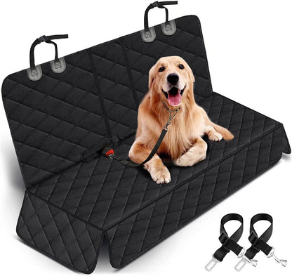 Dog Car Seat Cover, Back Seat Cover for Dogs Pet Car Seat Protector Waterproof Bench Car Seat Cover, Non - Slip Reat Seat Cover Fits Middle Armrest for Most Cars Trucks Suvs - Black - myshop