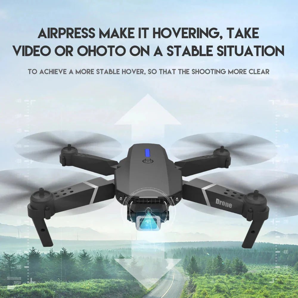 E88 Pro Foldable Quadcopter Drone - WIFI FPV, HD 4K Camera, Altitude Hold - myshop