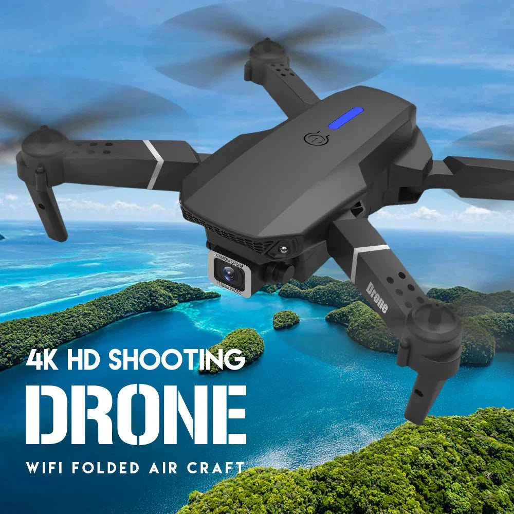 E88 Pro Foldable Quadcopter Drone - WIFI FPV, HD 4K Camera, Altitude Hold - myshop