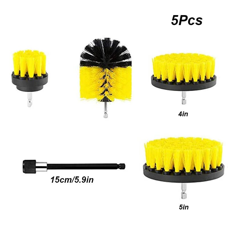 Electric Drill Brush Attachment Set Power Scrubber Brush Car Polisher Kitchen Bathroom Cleaning Tool Car Detailig Brushes - myshop