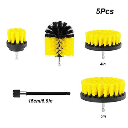 Electric Drill Brush Attachment Set Power Scrubber Brush Car Polisher Kitchen Bathroom Cleaning Tool Car Detailig Brushes - myshop