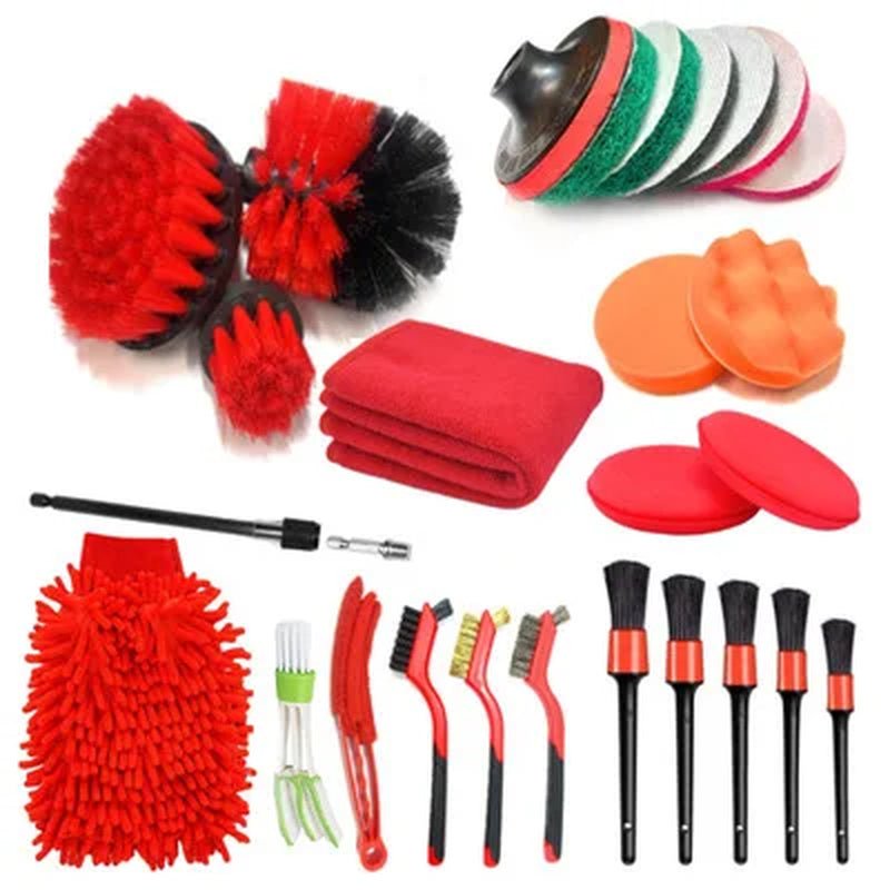 Electric Drill Brush Attachment Set Power Scrubber Brush Car Polisher Kitchen Bathroom Cleaning Tool Car Detailig Brushes - myshop