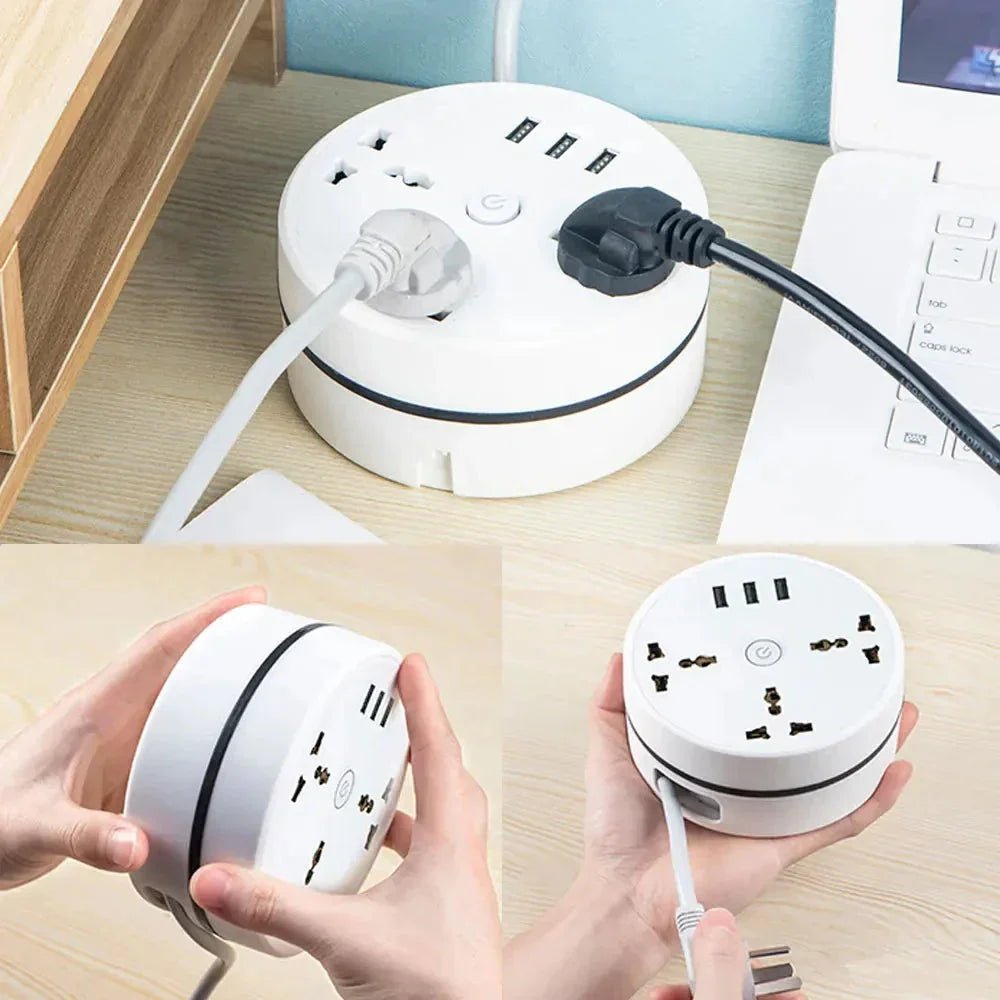 EU Plug AC Outlet Smart Home Power Strip – Multipurpose Electrical Extension Cord with USB Ports & Fast Charging - myshop