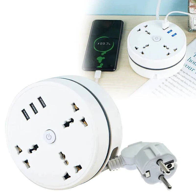 EU Plug AC Outlet Smart Home Power Strip – Multipurpose Electrical Extension Cord with USB Ports & Fast Charging - myshop