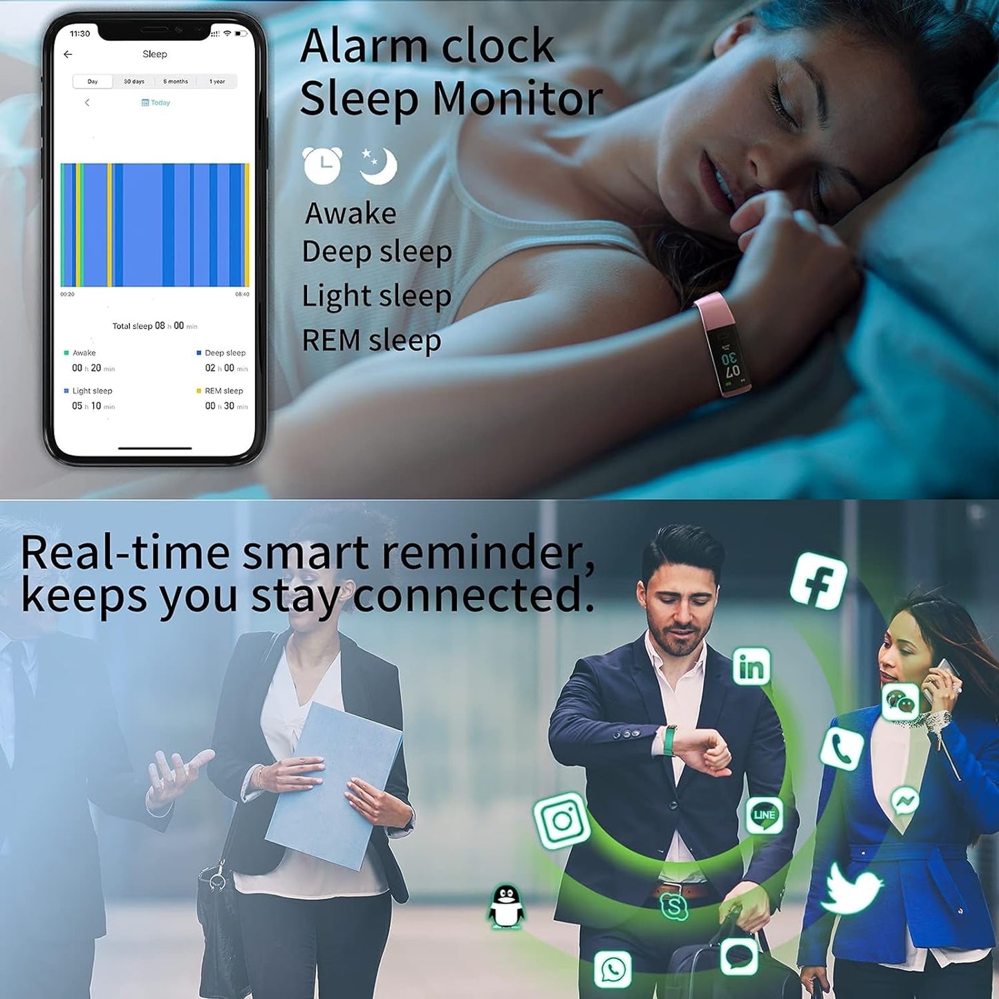 Fitness Trackers for Women, Step Tracker, Activity Tracker, Waterproof Fitness, 16 Sports Modes Health Tracker for Women, Men, Gift (Purple/Pink) - myshop