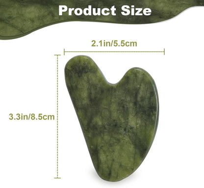 Gua Sha Facial Tools for Skin Care Massage Tools for Self Care Jade Body Guasha Stone Spa Kit Face Sculpting Tool for Beauty Puffiness Reduction Muscle Tension Relief Jawline Sculptor Green - myshop