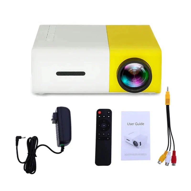 Mini Projector – 1080P Full HD Support, Portable LED Projector, 4K Video Playback, Multiple Connectivity Options - myshop