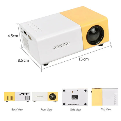 Mini Projector – 1080P Full HD Support, Portable LED Projector, 4K Video Playback, Multiple Connectivity Options - myshop