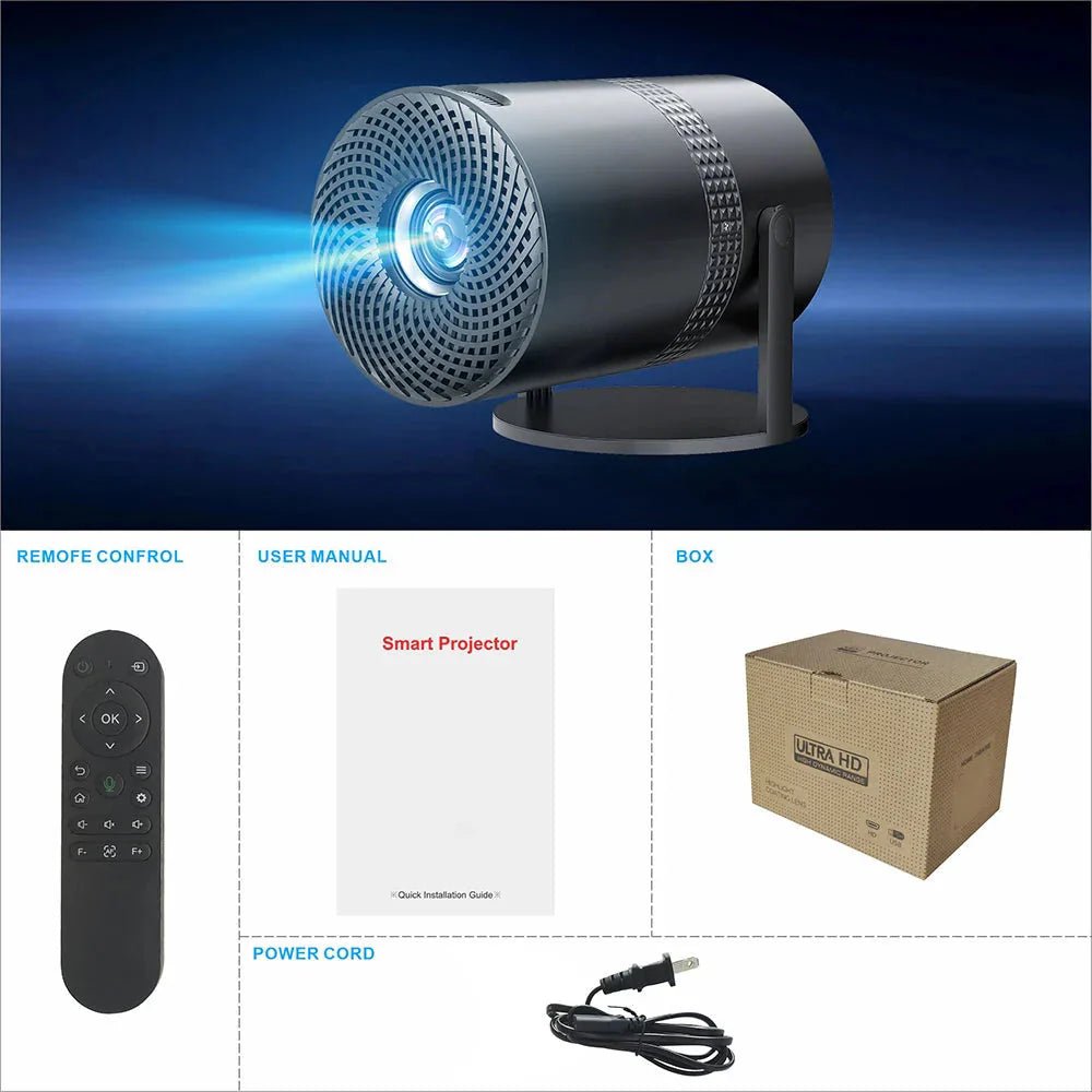 Salange P300 Mini Portable Projector - 4K 8K Video Decoding, 720P HD, Android 11, Wi - Fi, BT 5.1 - myshop