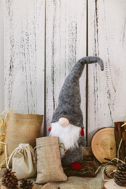 Scandinavian Tomte,Handmade Swedish Gnome, Yule Santa Nisse, Nordic Figurine, Plush Elf Toy, Home Decor, Winter Table Ornament, Christmas Decorations, Holiday Presents (Grey) - myshop