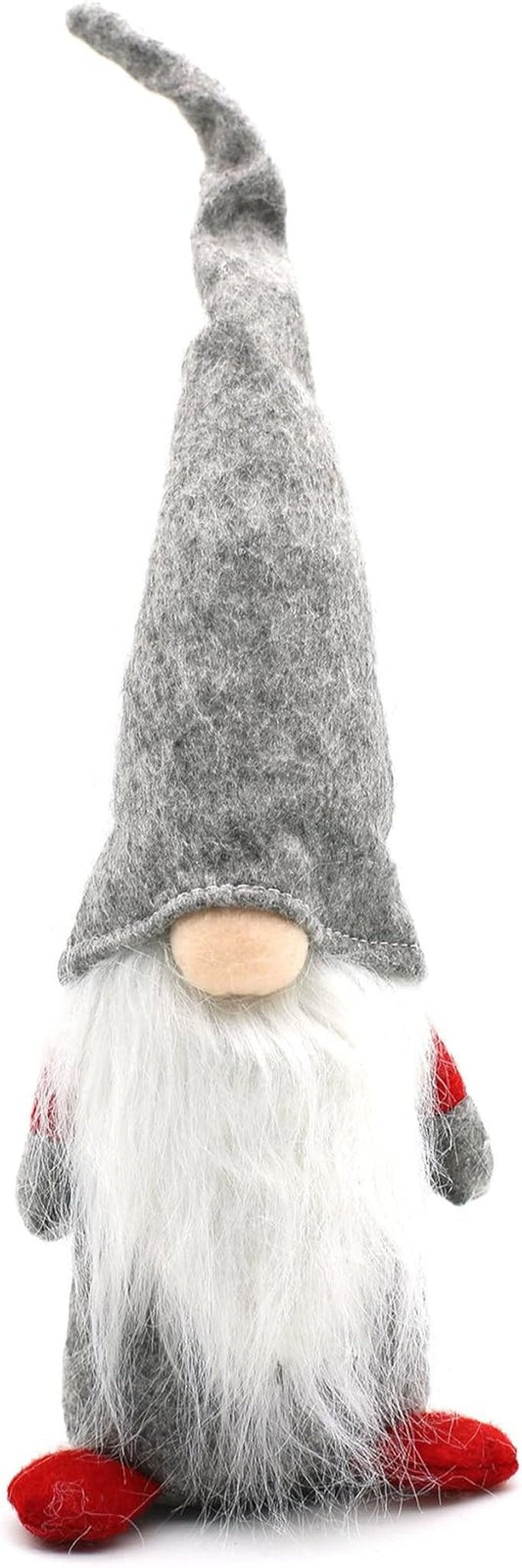 Scandinavian Tomte,Handmade Swedish Gnome, Yule Santa Nisse, Nordic Figurine, Plush Elf Toy, Home Decor, Winter Table Ornament, Christmas Decorations, Holiday Presents (Grey) - myshop