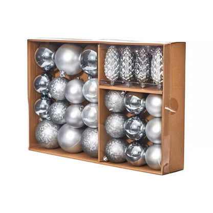 Shatterproof Holiday Christmas Lux Ornament Set with Re - Usable Storage Container (23 - Pack) - myshop