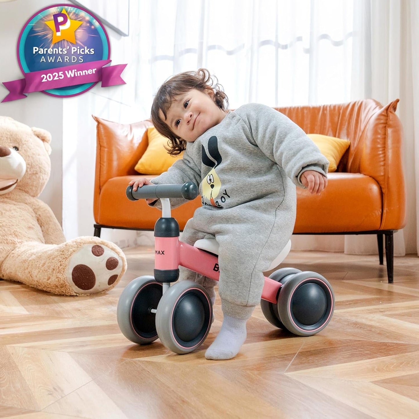 Tykebike® Ride on Toy | Baby Balance Bike for Toddlers 1 - 2 Years | Lightweight Steel Kids Bike with Easy Glide Wheels & Safer Steering | Indoor/Outdoor Use - myshop