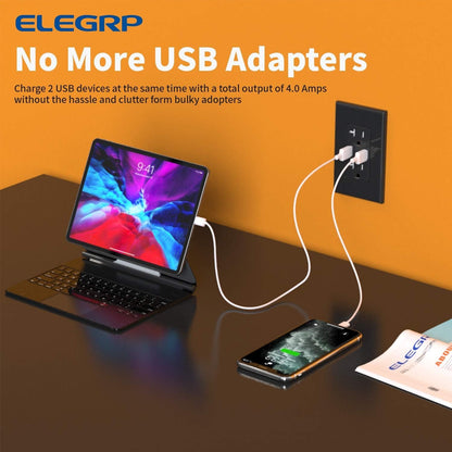 USB Wall Outlet Receptacle with Dual 4.0 a USB Ports, 20 Amp Duplex Tamper Resistant Receptacle, Charging Power Outlet with USB Ports, Wall Plate Included, UL Listed (1 Pack, Glossy Black) - myshop